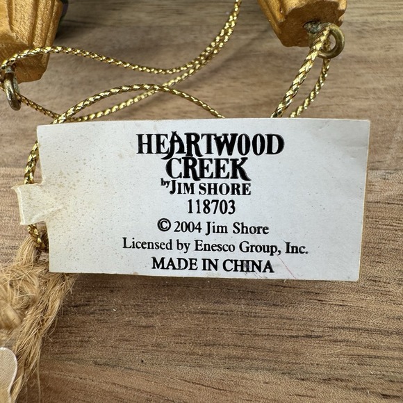 Jim Shore Heartwood Creek 118703 Ornaments Set of 2 2004 Quilt Scrollwork Retire - Picture 6 of 8